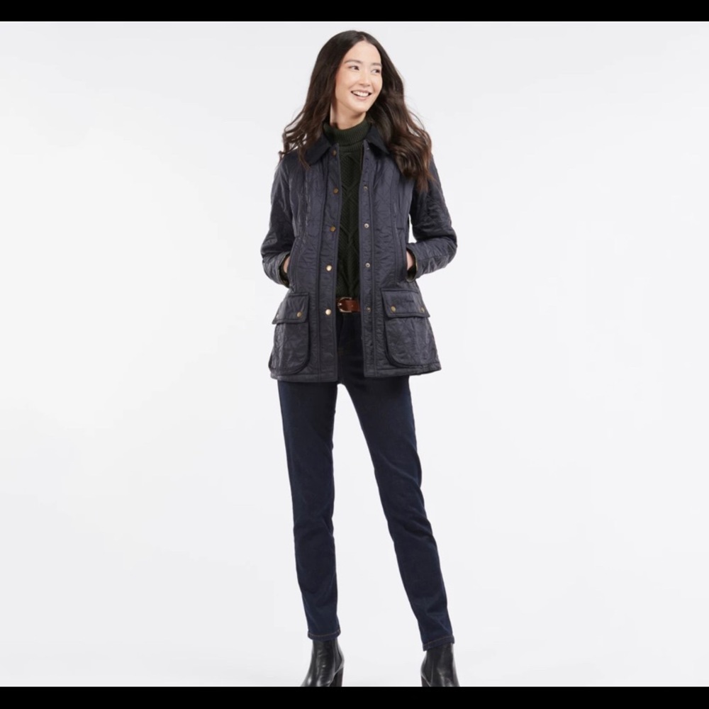 Dark Navy Barbour Quilted Jacket